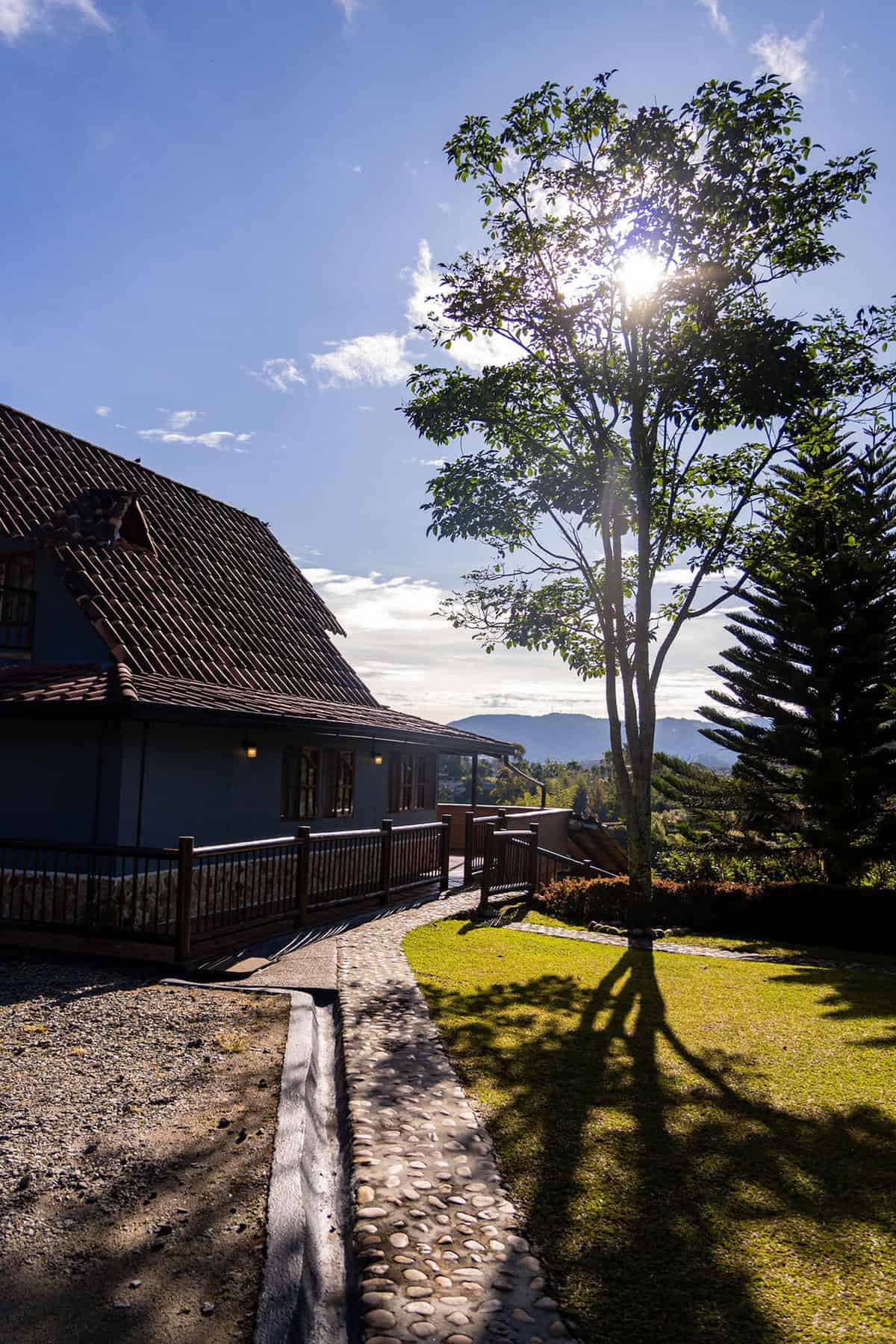 Guatape Rock towering over the reservoir and islands in Colombia