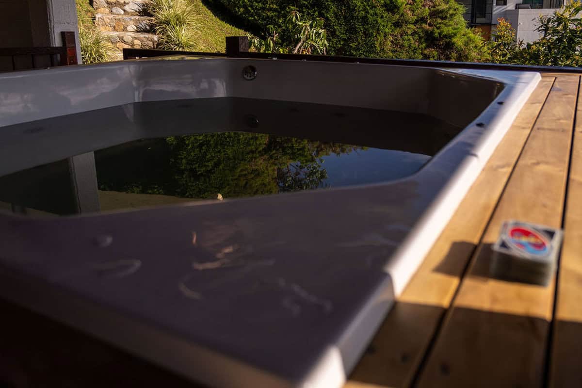 Hot tub at Finca Conejo Blanco luxury estate with scenic surroundings.
