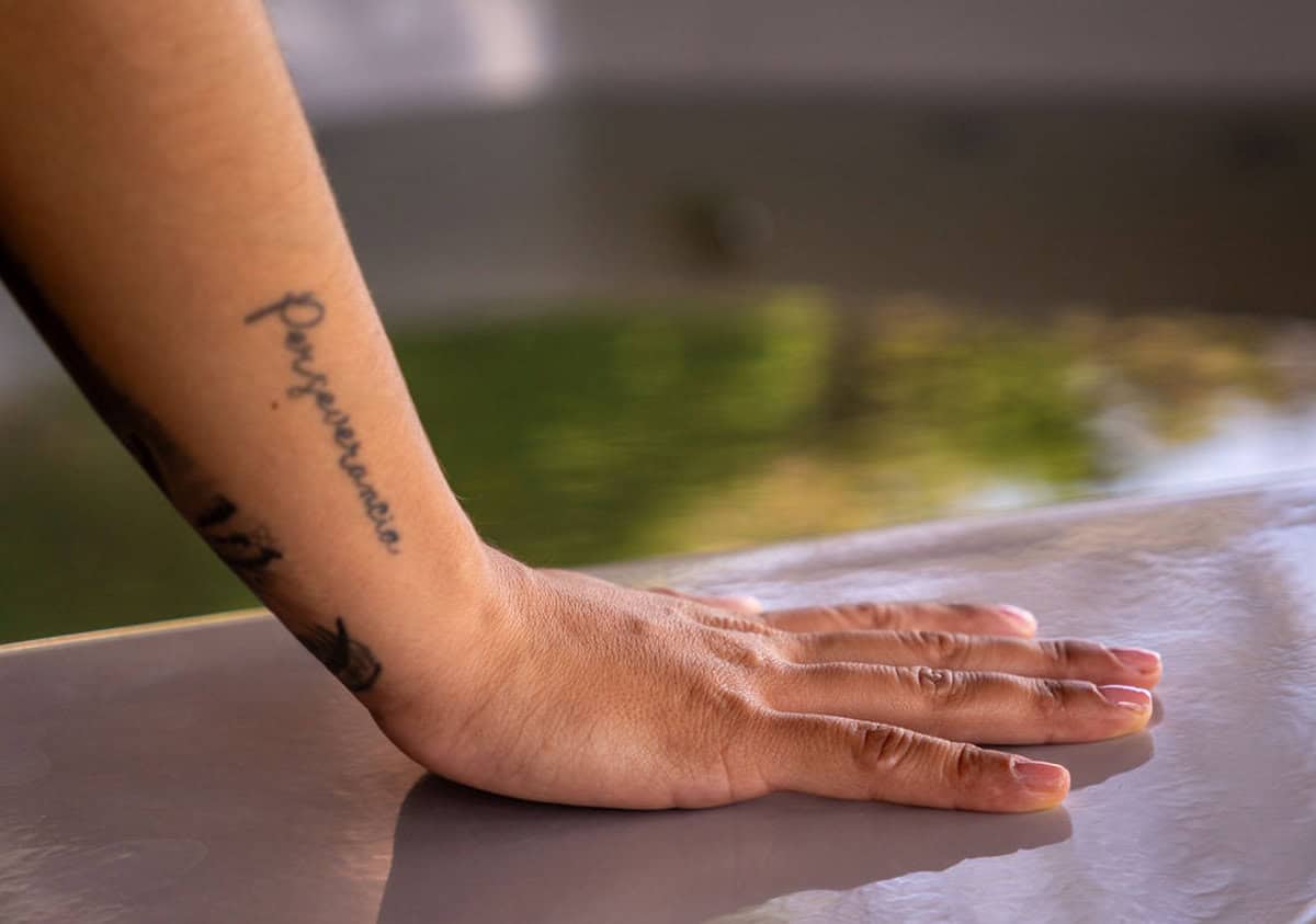 Morning mist over Guatape reservoir from countryside finca viewpoint