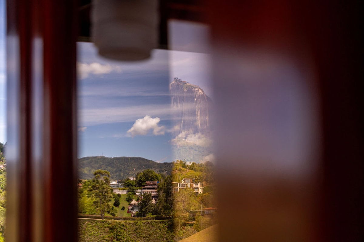 Panoramic lake and mountain views from luxury vacation rental in Guatape