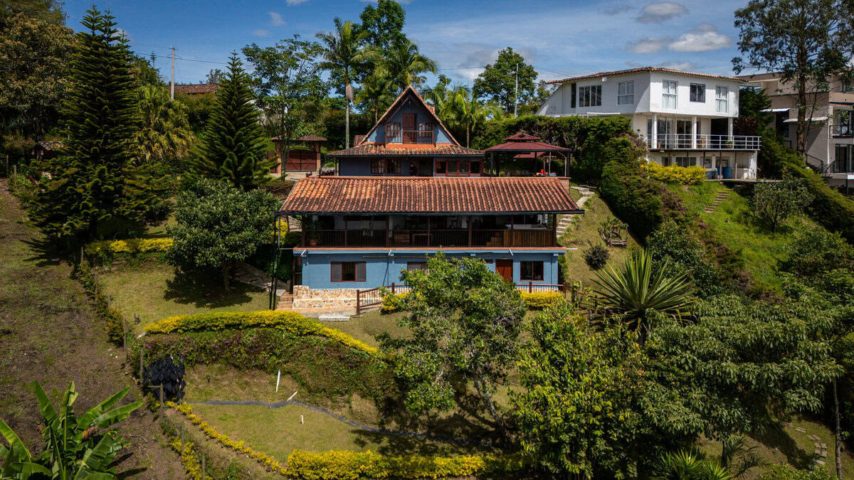 Lush greenery and tropical gardens surrounding Finca Conejo Blanco estate