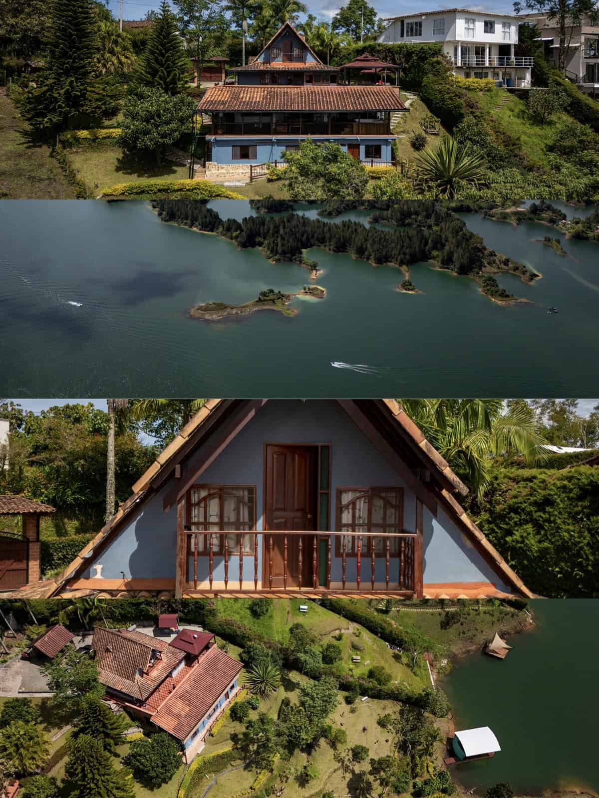 Panoramic lake and mountain views from luxury rental