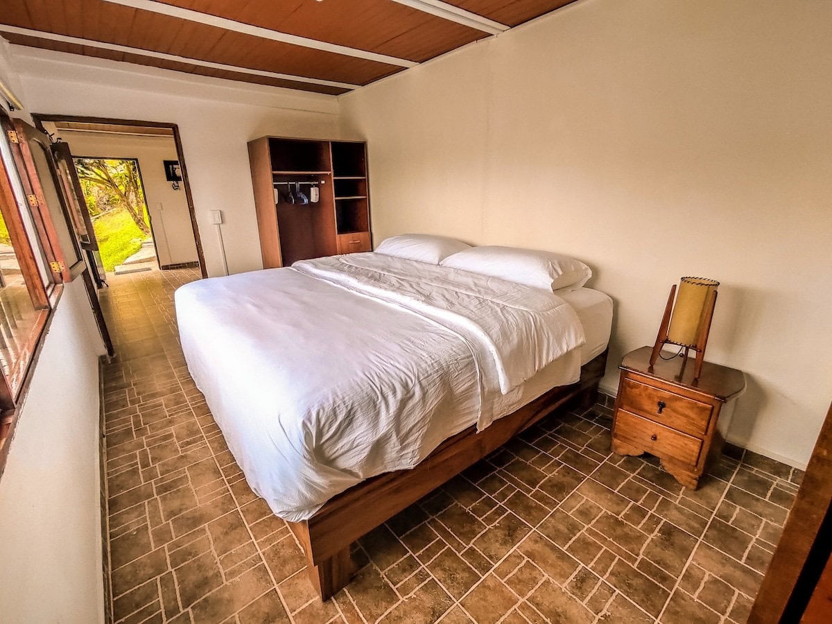 Cozy bedroom with king-size bed and natural light